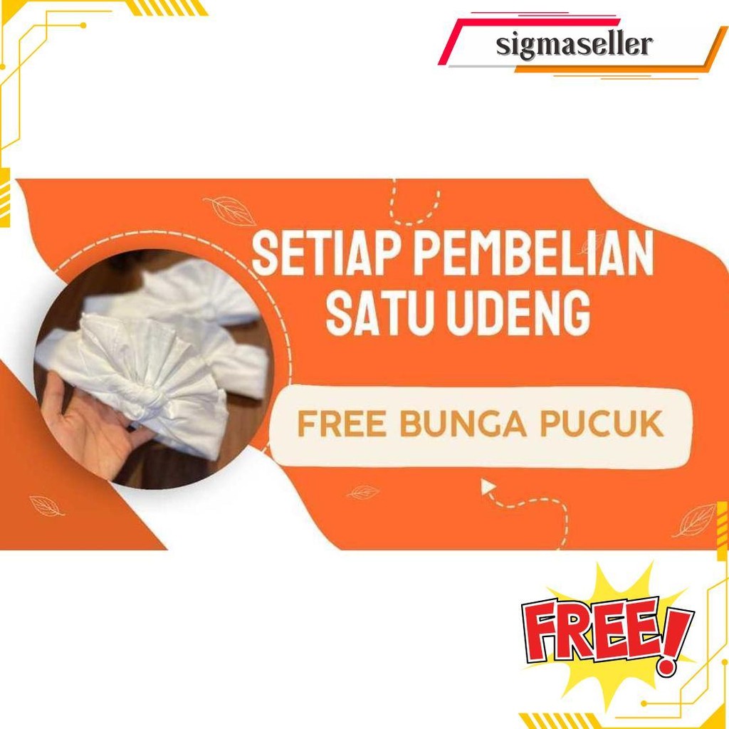 (Gratis Bunga Pucuk)  Udeng Putih Setengah Jadi | Udeng Bali Putih Jangar Nayah (Penasar) Termurah B