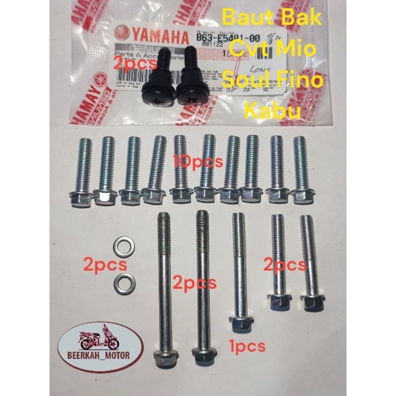 Baut Bak Cvt  Motor Mio Soul Fino karbu 19pcs