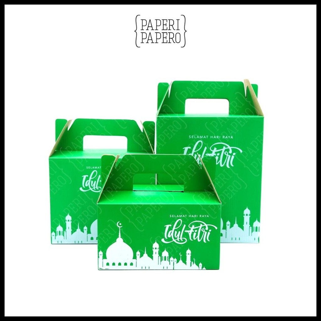 

Ready Green Vertical Gable Box 2 Idul Fitri (18X14X15 Cm) Lebaran Ramadhan (10 Pcs) {Terlaris|Best Seller}