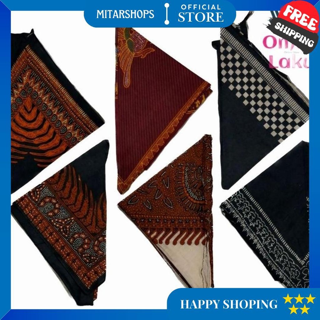 Iket Kepala Batik Segitiga - Udeng Ikat Segitiga Motif Batik - Ikat Kepala Jawa Sale