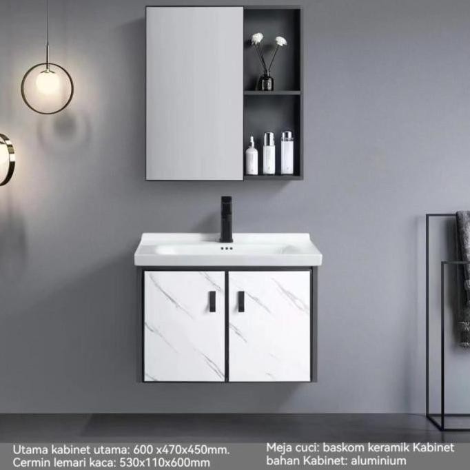Cabinet Wastafel Set Lemari Cermin Kamar Mandi