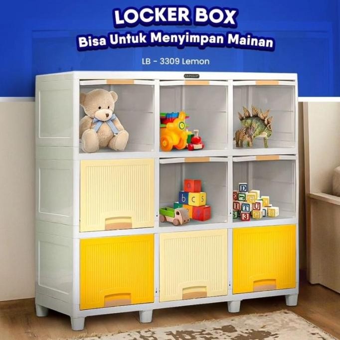 Lemari Cabinet Plastik Rak Tv Napolly Lemari Baju 9 pintu