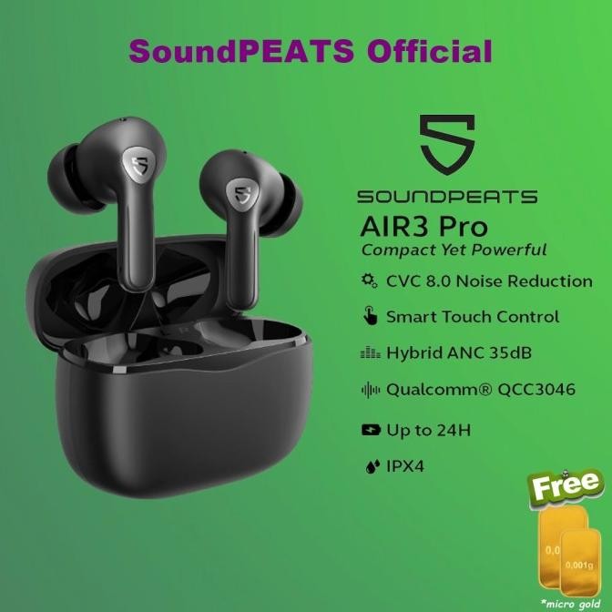 Grosir Soundpeats Air3 Pro Hybrid Tws Anc True Wireless Earbuds Air3Pro Air 3