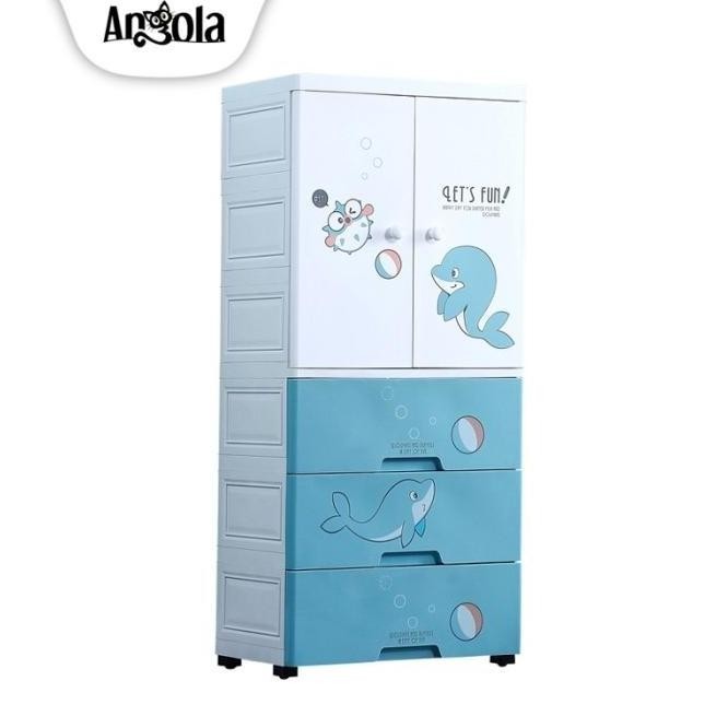 Lemari Pakaian Plastik Lemari Pakaian Anak Storage Box Lemari Laci C14
