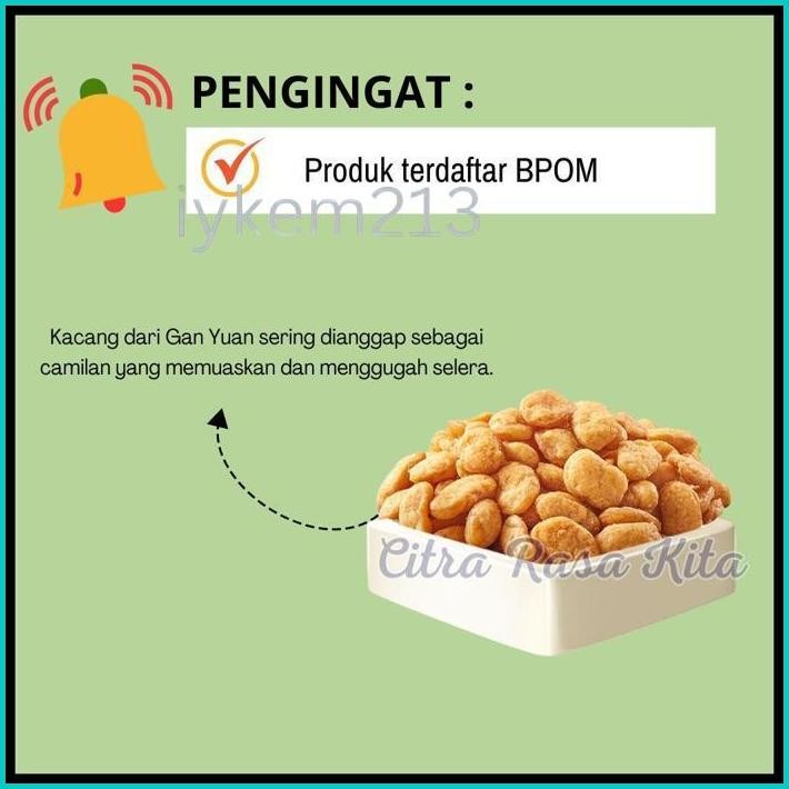 

GAN YUAN CEMILAN KACANG-KACANGAN RASA CRAB ROE FLAVOUR BEANS PEAS ORIGINAL SUNFLOWER SEED