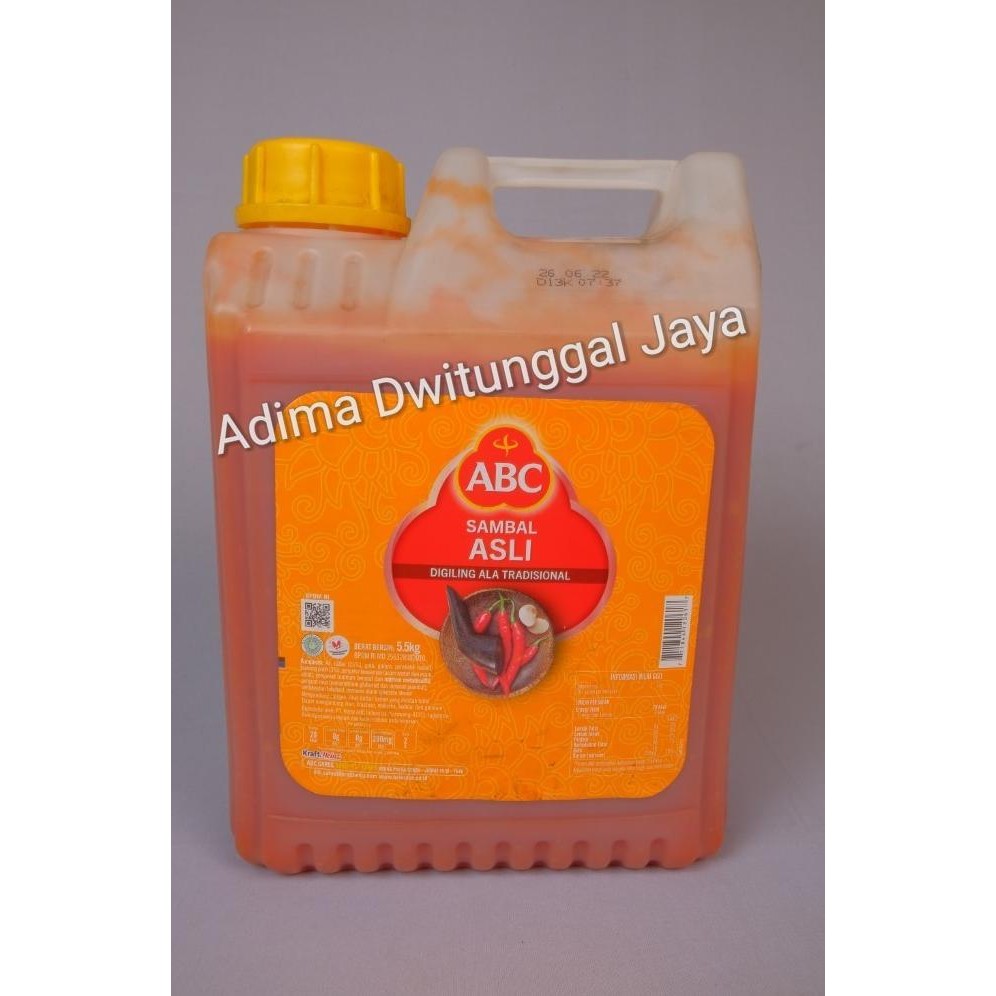 

Sale Sambal Asli Abc Dirigen / Saus Abc Asli Jerigen / Galon 5.5 Kg