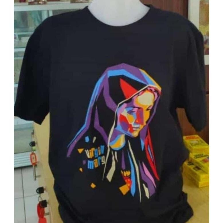 PJJ-1621 Promo Meriah Kaos Oblong Gambar Maria Full Print - Kaos Yesus - Kaos Oblong Gambar Maria - 