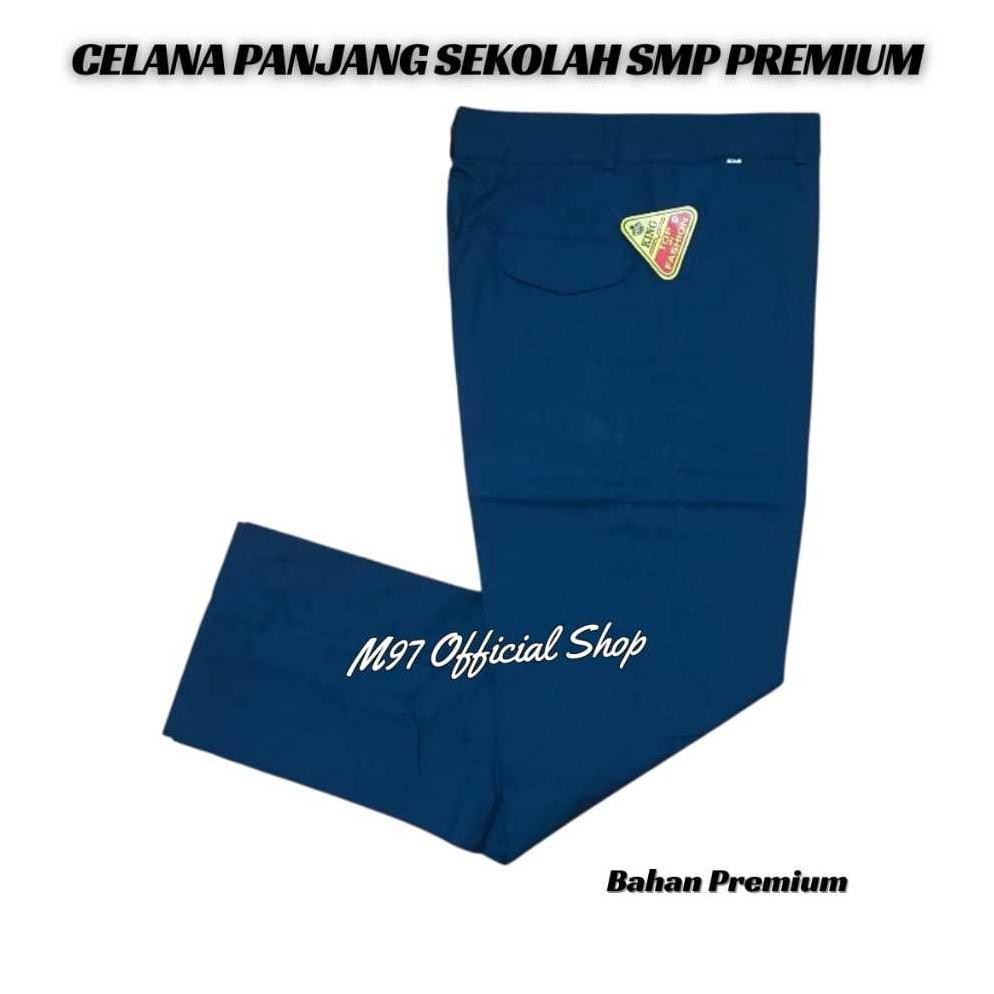 Celana Biru Smp Panjang Premium Celana Biru Smp Seragam Sekolah Smp Laki Celana Panjang Smp Biru