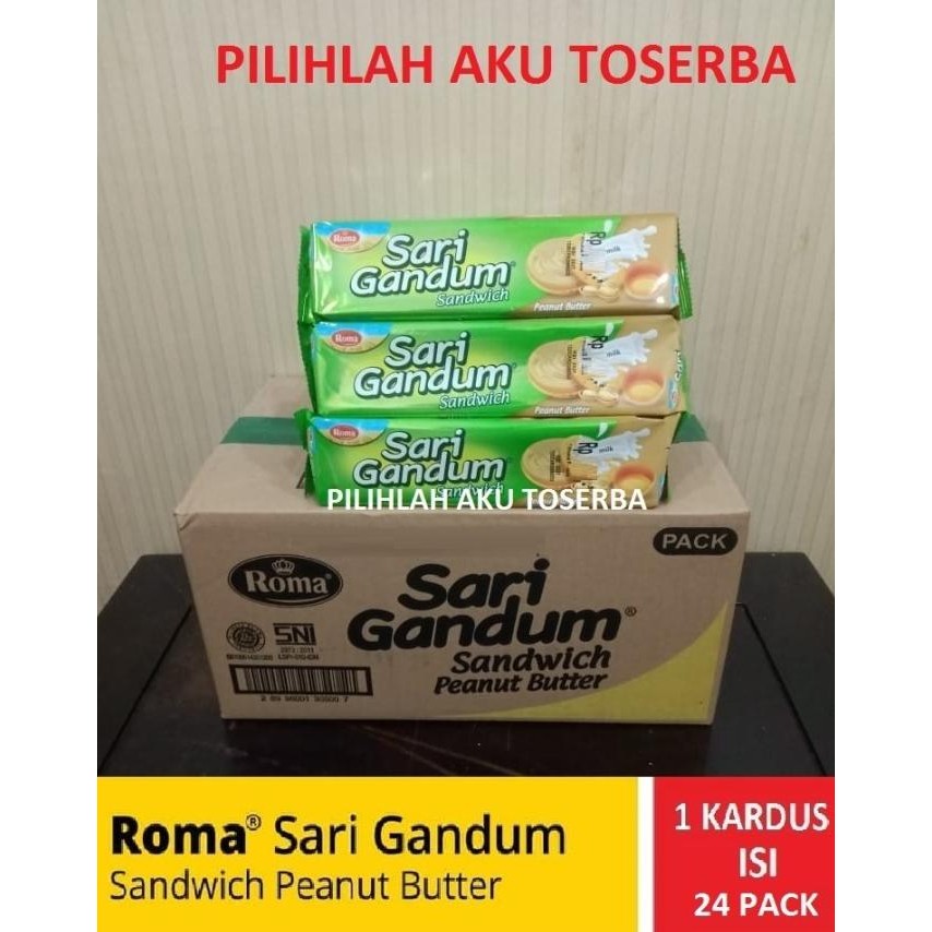 

Promo Roma Sari Gandum Peanut Butter 108 Gr - ( Harga 1 Dus Isi 24 )