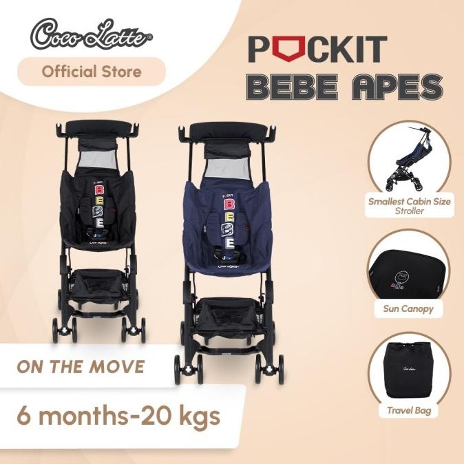 COCOLATTE STROLLER CL 7881 POCKIT BEBE APES