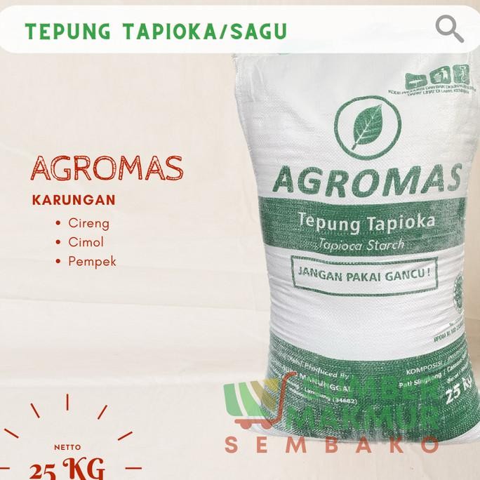 Grosir Tepung Tapioka Cap Agromas Karung 25Kg