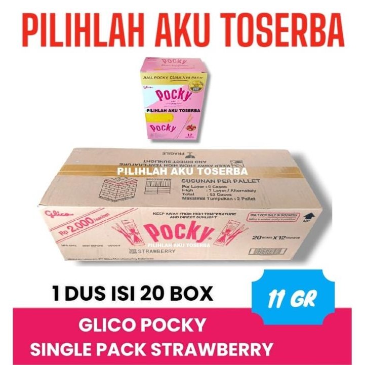 

Sale Glico Pocky Single Pack Strawberry / Stroberi - ( Harga 1 Dus )