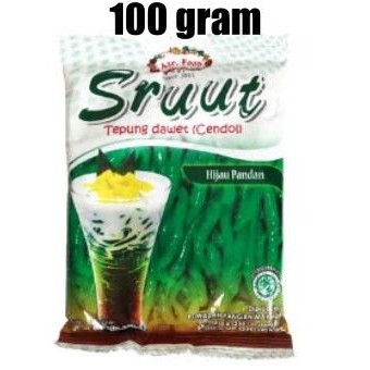 Murah Tepung Dawet Cendol Instan Sruut Pandan Hijau 100 Gram Dan 1 Kg