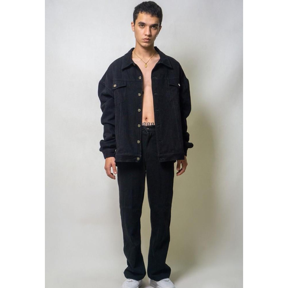 Murah Ocwa Stormi Oversized Denim Jacket Washed Black Man