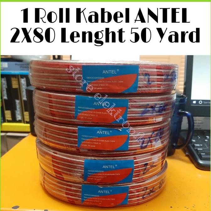 Kabel Listrik / Kabel Audio 2x80 ( 30 Meter ) Transparan