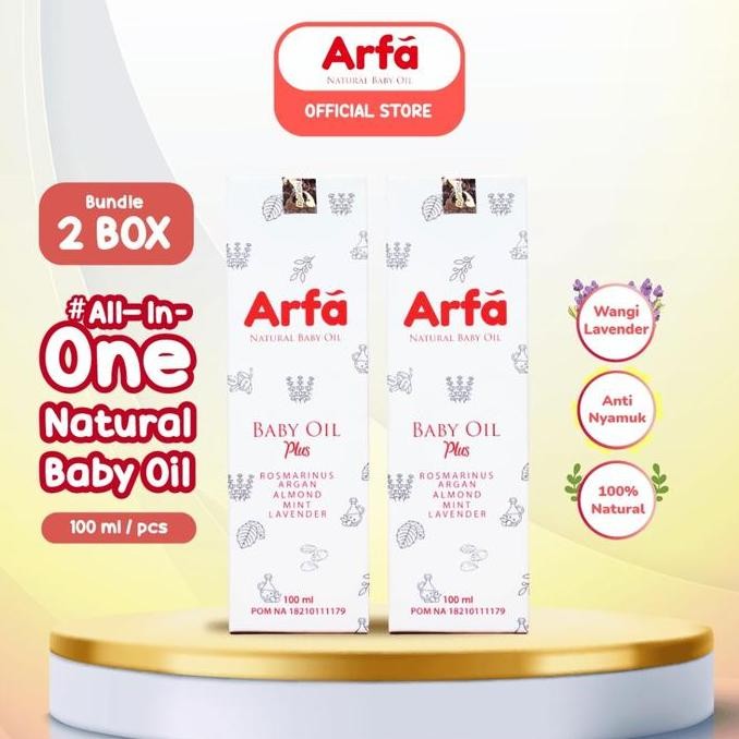 Terlaris Arfa Natural Baby Oil 2 Botol - Baby Body Massage Oil Ready Stok