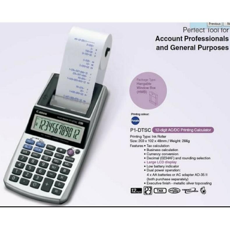 

aq-54 re-65 Kalkulator Kasir CANON P1 DTC Garansi Resmi - Printing Calculator / Printer Struk P1 #Best Seller Berkualitas Sale