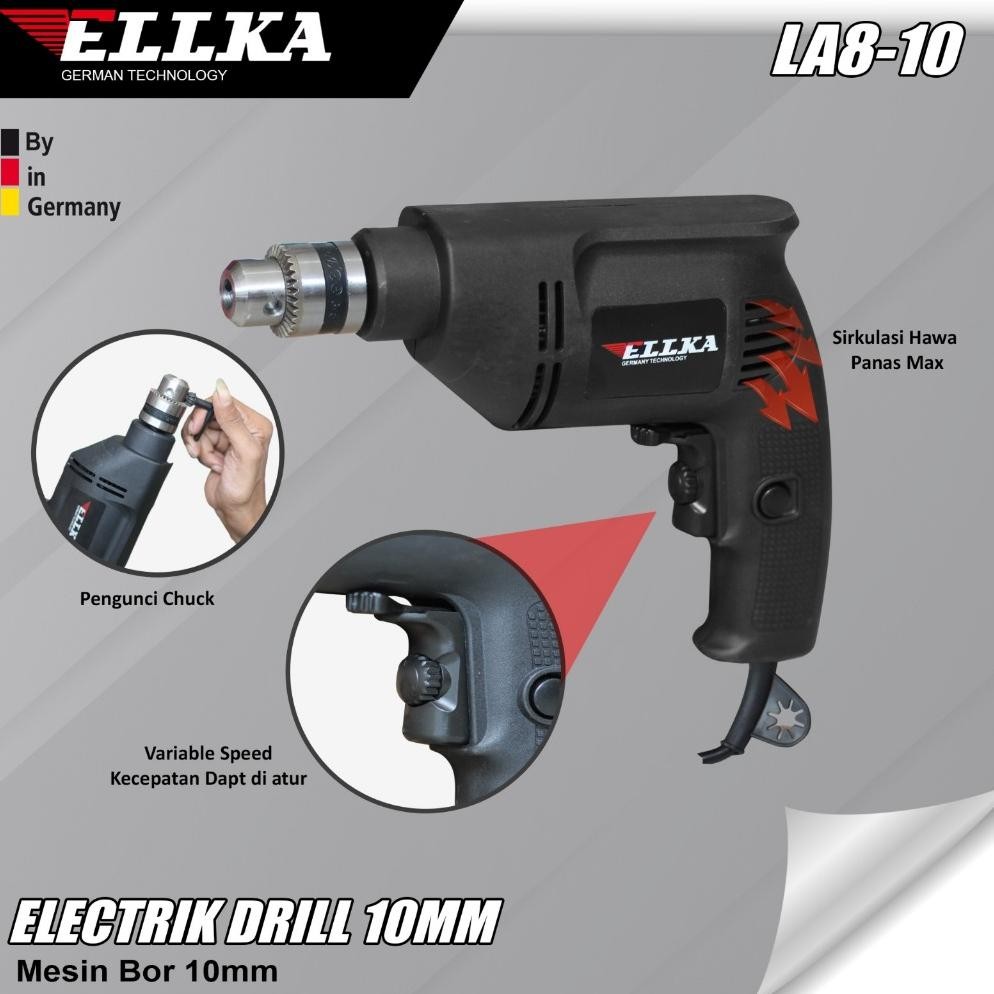 Ox04 jy-6 PAKET 2 ITEM BOR & GERINDA MESIN BOR 10MM BOLAK BALIK MESIN GERINDA 4 INCH Original Terlar