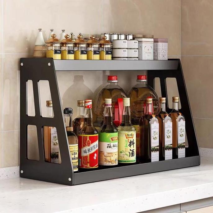 Rak Bumbu Dapur Stainless Steel Rak Penyimpanan Dapur Rak Bumbu Rak Dapur Stainless