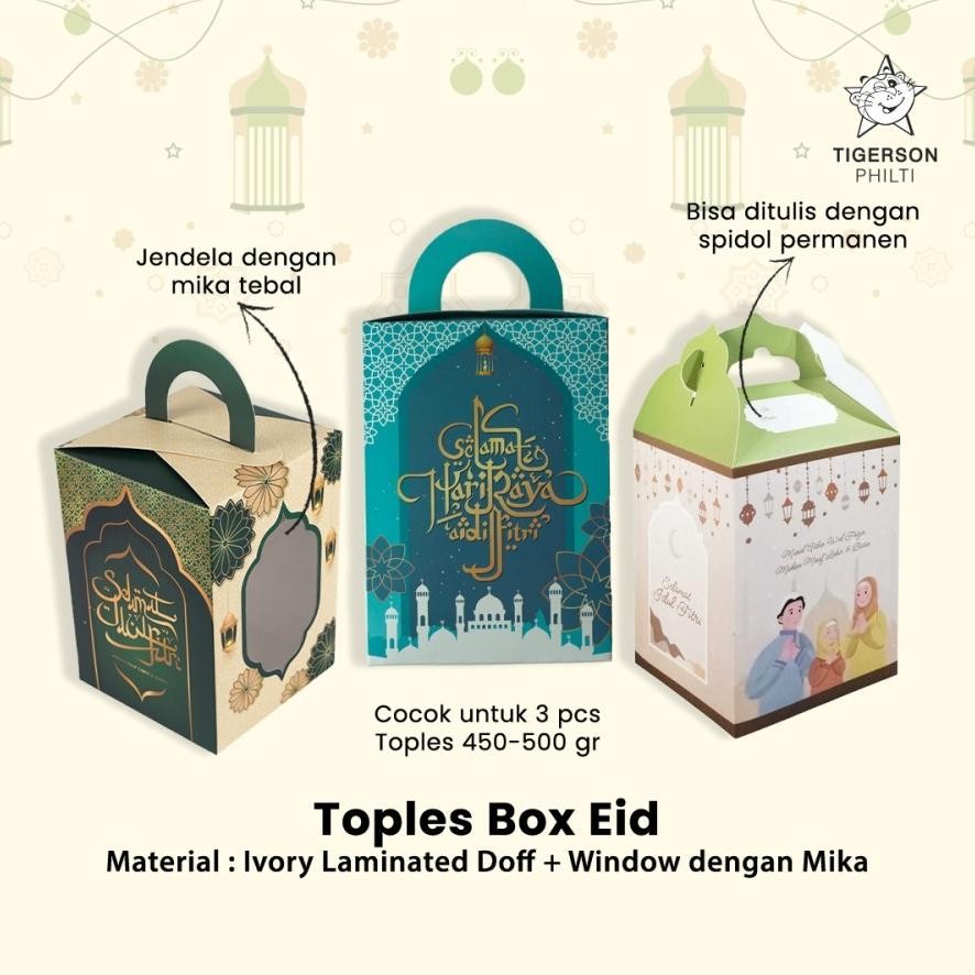 

eqw-68 Murah Meriah [10pcs] Toples Eid Box / Box Hampers Cookies / Dus Parcel Lebaran Premium Hemat