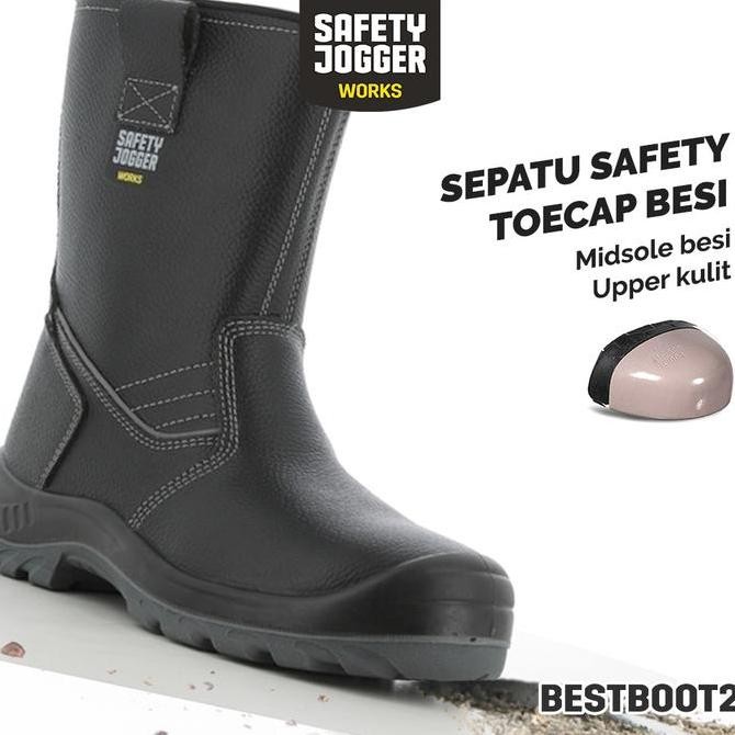 Diskon [Free Sarung Tangan] Safety Jogger Bestboot2 | Sepatu Safety Heavy Duty, Model Boot