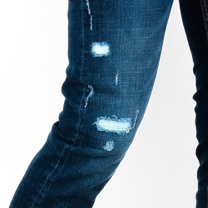 Promo Benhill Celana Panjang Pria Premium Denim Stretch Slimfit Biru Wash