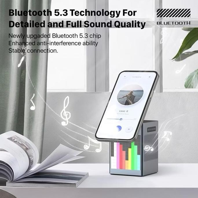KiiP Wireless T3 6in1 Wireless Charging Station QI2 LED Speaker Portable Fast Charging