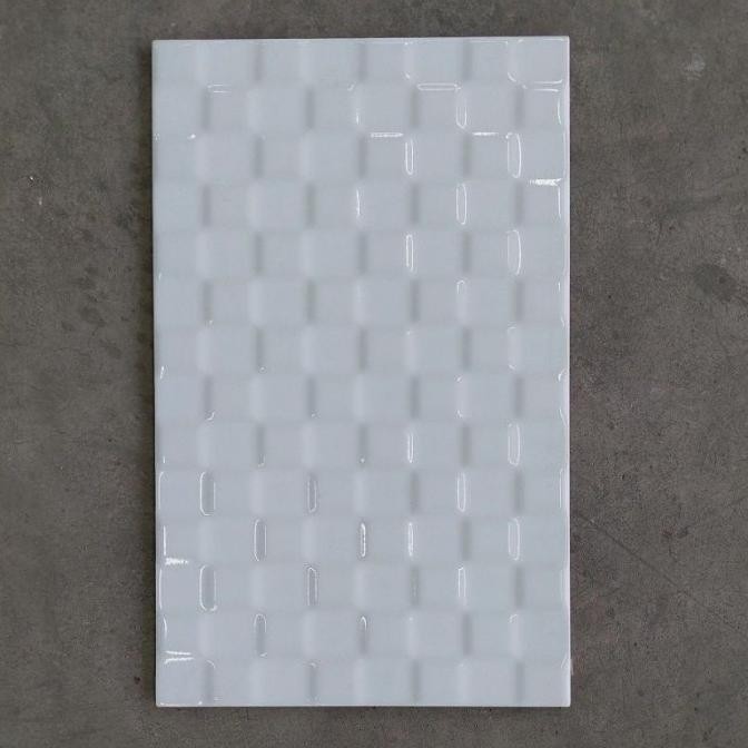 KERAMIK DINDING DAPUR KAMAR MANDI KIA LUXURY WHITE 25X40 KW1