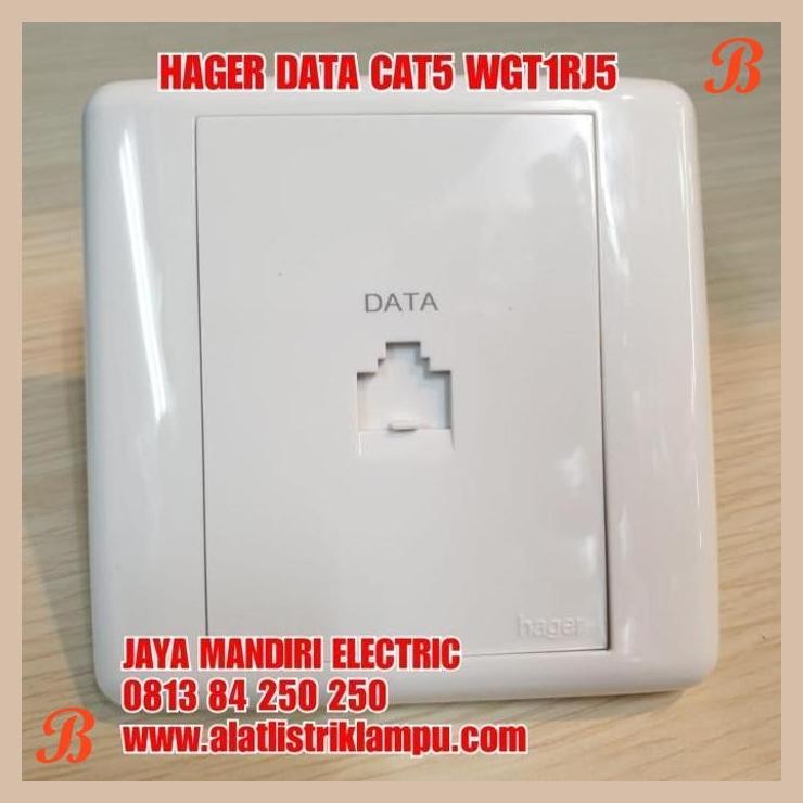 [JME] SAKLAR HAGER DATA CAT5 WXET1RJ5 / OUTLET DATA HAGER CAT5E