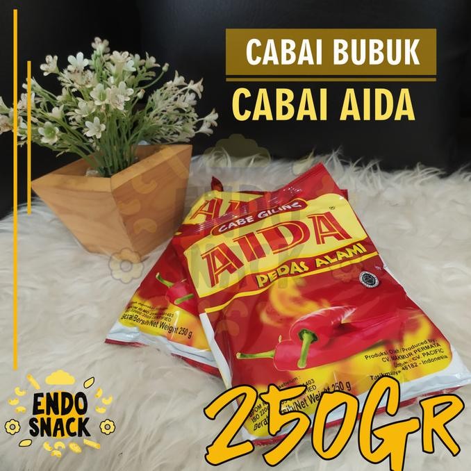 

250 gr Cabe Kering AIDA Cabai Giling dijamin Pedas Bumbu Pelengkap nUg
