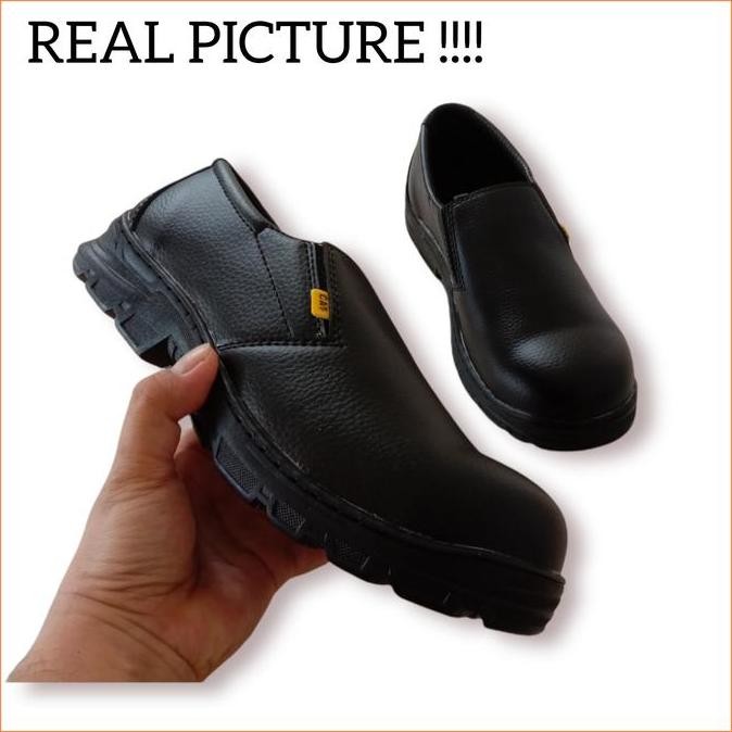 Miliki Sepatu Kerja Proyek Pabrik Ujung Besi Sol Di Jahit Sekeliling / Sepatu Safety Caterpillar_Pri