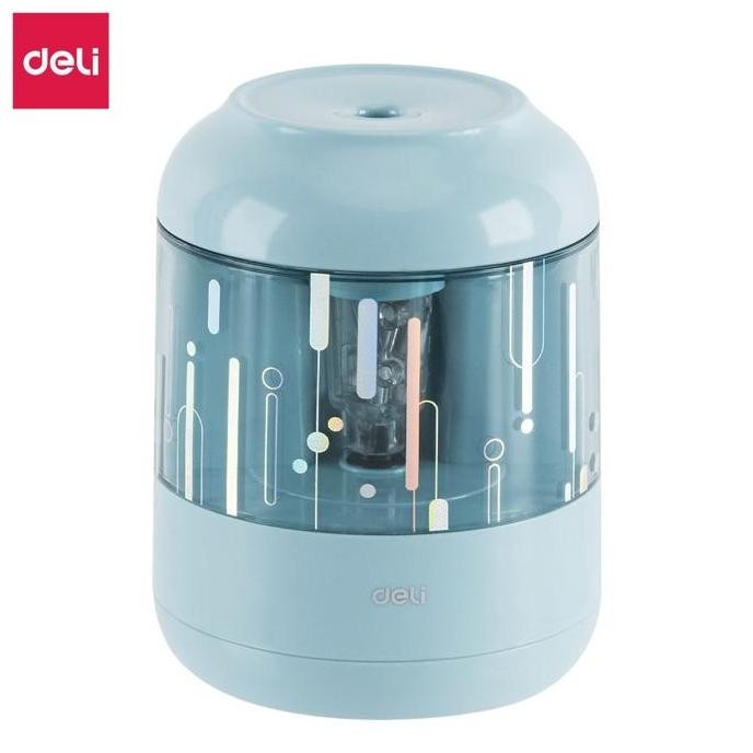 

deli electric pencil sharpener / rautan pensil otomatis lucu eh508 - putih stationery termurah