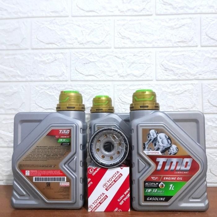 Paket Oli Toyota Tmo 5W-30+Filter Oli Avanza/Calya/Agya/Xenia/Sigra Original Dan Terpercaya