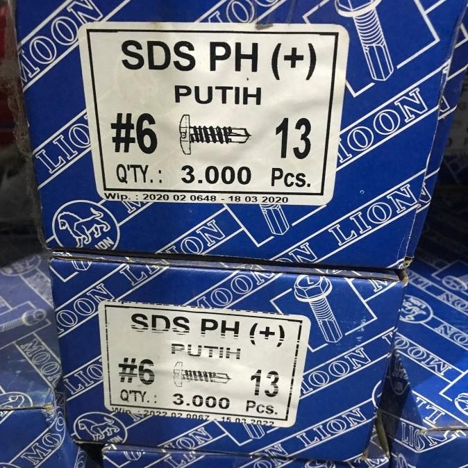 Sale Skrup Sds / Self Drilling Screw Ph Lion #6 X 13 | Isi 3000/Ktk