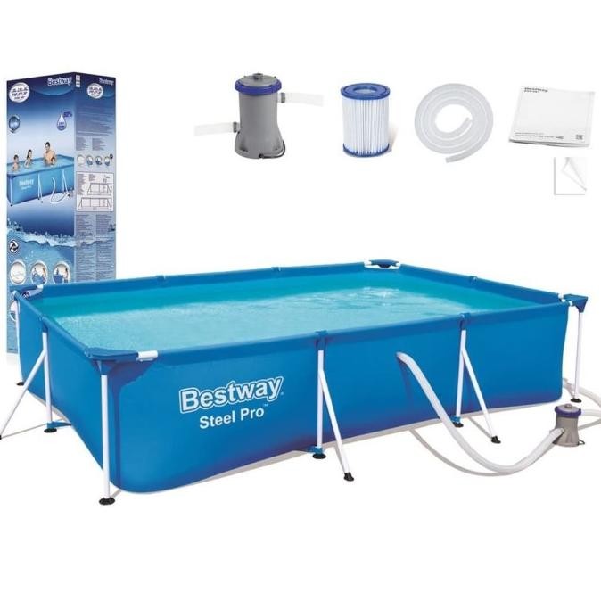 Bestway 56411 Kolam Family Ukuran 3 Meter Steel Pro Framed Pool