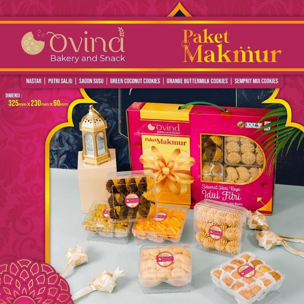 

PAKET KUE LEBARAN OVINA MAKMUR/HAMPERS LEBARAN/BINGKISAN HARI RAYA