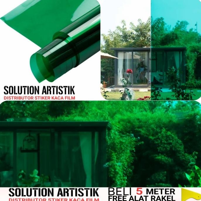 TERBARU KACA FILM HIJAU 60% | STIKER KACA FILM HIJAU UNTUK RUMAH DAN GEDUNG