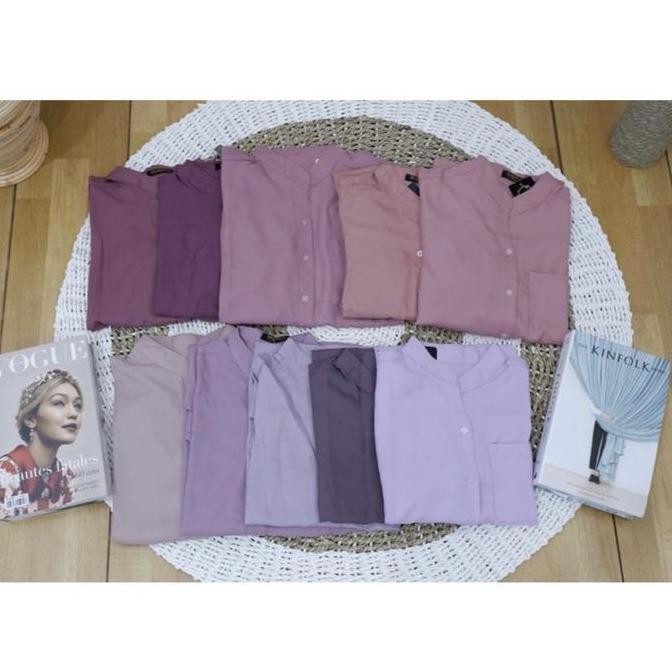 Stok Terbatas Kemeja Tunik Polos Bahan Shakila Wanita