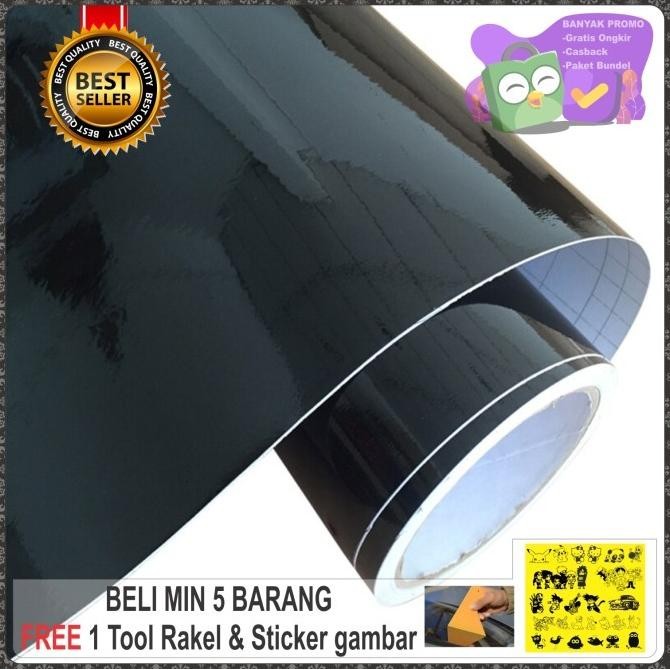 TERBARU STIKER HITAM GLOSSY/METALIC / SKOTLET HITAM GLOSSY/METALIK
