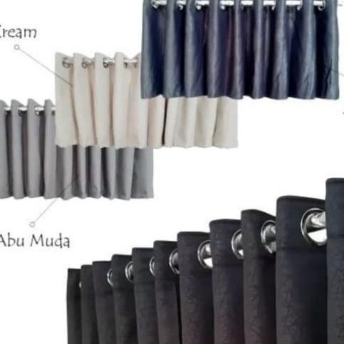 Gorden kolong dapur bahan blackout polos premium
