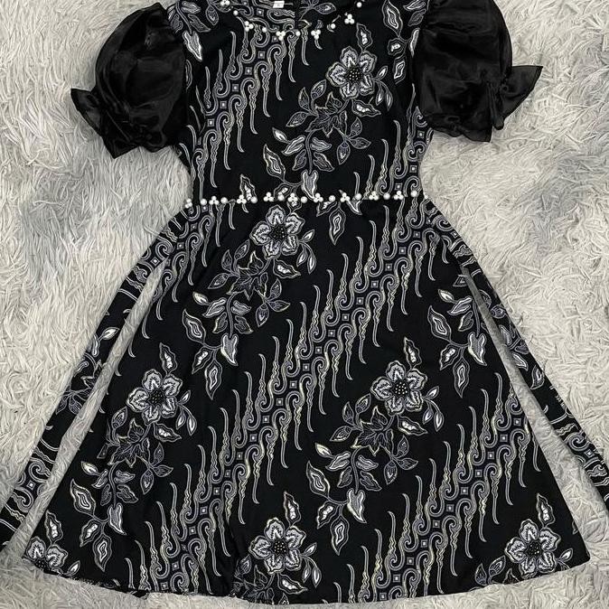 Geraigo- Dress  Batik Anak Mahalini/ Dress Anak Perempuan / Kids Dress / Gaun Anak Cewek / Baju Anak