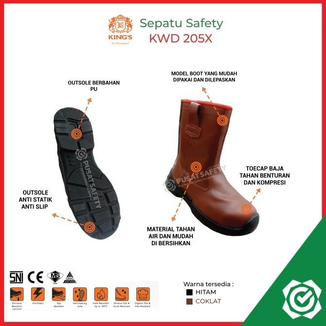 Diskon Sepatu Kerja Safety Shoes Kings Kwd 205
