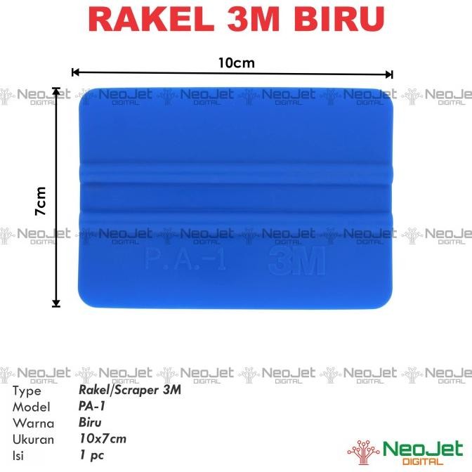 TERBARU RAKEL SCRAPER KAPE ALAT STIKER SABLON KACA FILM 10CM 3M STICKER VINYL BIRU