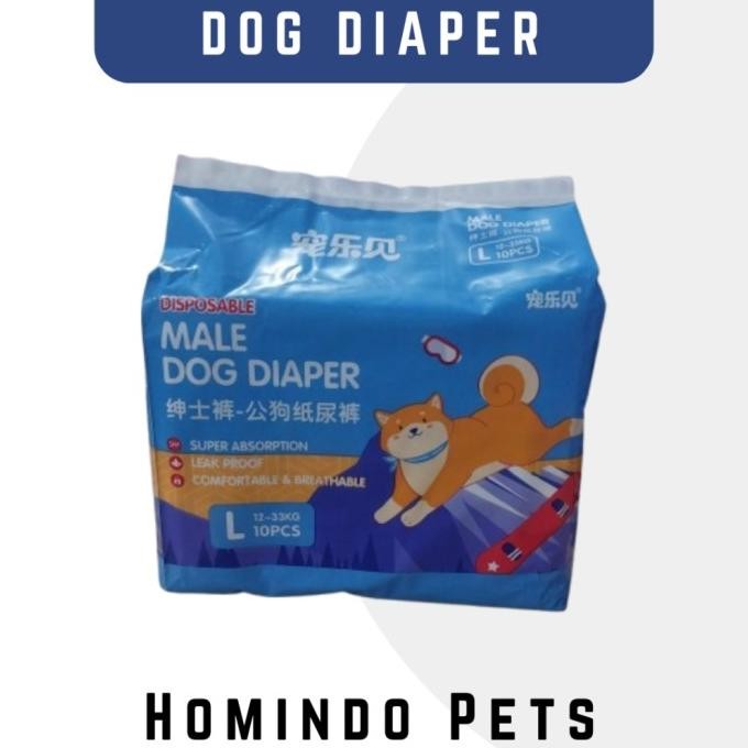 Baru Pampers Anjing Kucing / Popok Hewan Peliharaan Isi 10 Pcs Uk S M L Xl