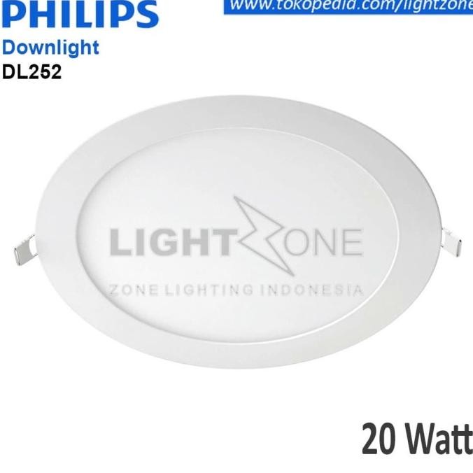 TERMURAH - Lampu Downlight LED Philips DL252 20W Downlight Super Slim