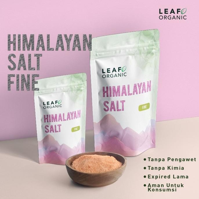 

LEAF ORGANIC HIMALAYAN SALT FINE / HALUS , GARAM HIMALAYA PINK nUg
