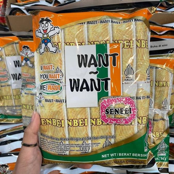 

Want Want Senbei Original / Krekers Beras rasa Asin 56 Gr nUg