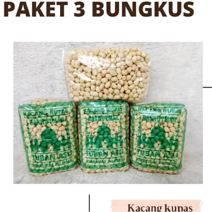 

paket 3 pcs kacang kupas kemasan 250 gram nUg