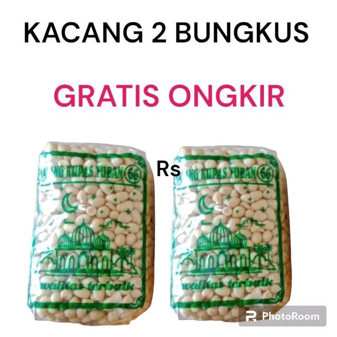 

PAKET 2 bungkus kacang 350g /bungkus kacang kupas tuban nUg