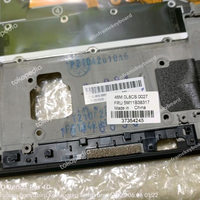 NewFrame Keyboard Lenovo Thinkpad X1 Nano Gen1 100% Original New Stok